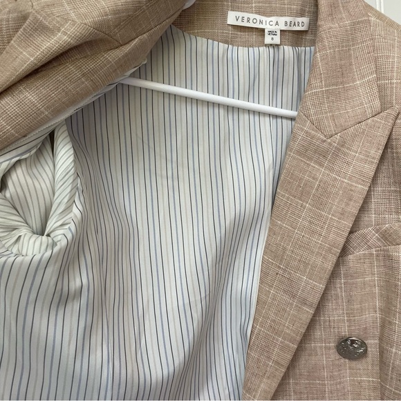 Veronica Beard Diego Dickey Jacket Linen Blend Size 8 - Picture 6 of 9